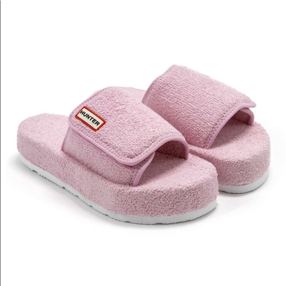 NEW | Hunter Terry Towelling Beach Platform Adjustable Slides - Picture 9 of 9